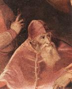 Pope Paul III with his Nephews Alessandro and Ottavio Farnese (detail) art